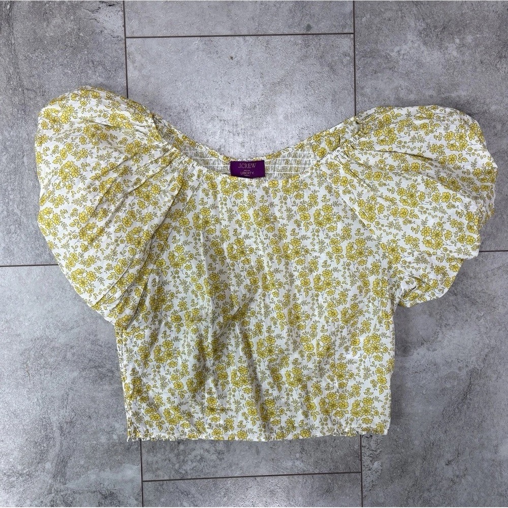 J.Crew Liberty of London Fabric Floral Top Size 6 Cottagecore Romantic Feminine